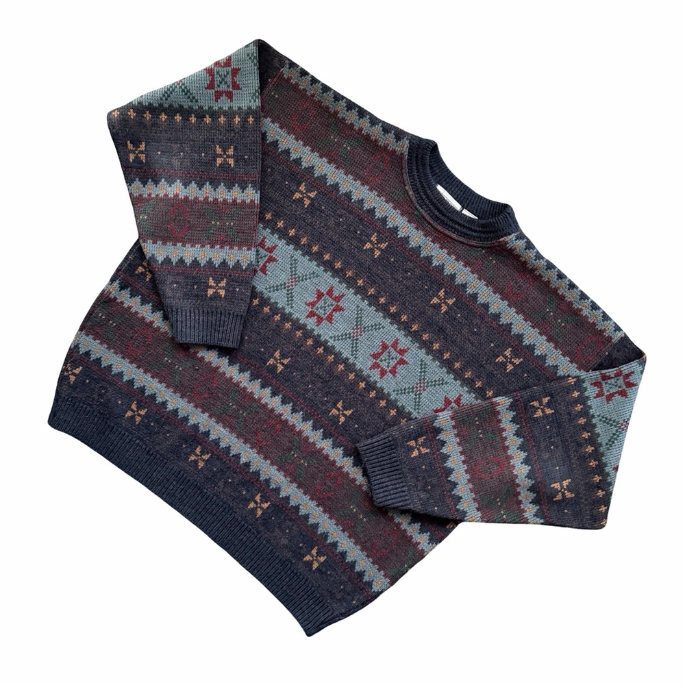 Vintage 90s South Western Pattern Tip Top Tailor Knit Sweater